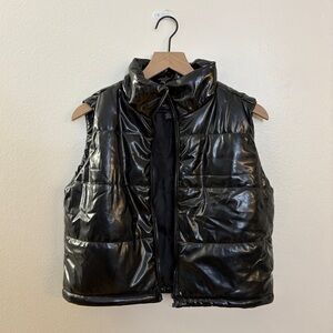 Helium London Black Glossy Shiny Vest - Women’s Size Small